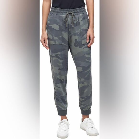 Splendid Joggers Women’s Large Green Camouflage Drawstring Pants - Picture 7 of 7